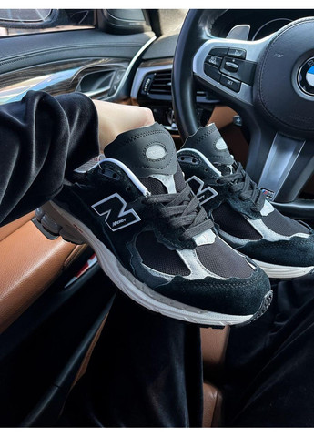 Черные демисезонные кроссовки мужские new balance 2002r black white v2 нью беланс 2002r No Brand