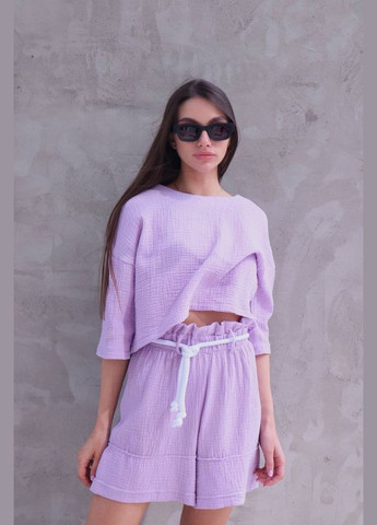 Жіночий комплект з мусліну Reload - Summer, бузковий No Brand (322700697)