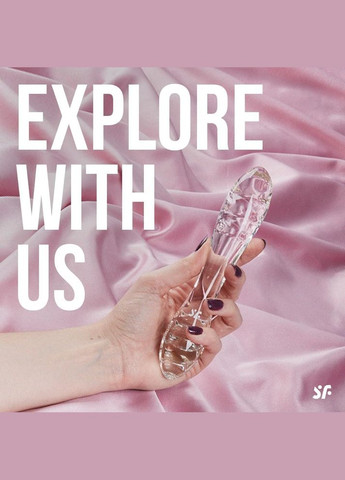 Скляний фалоімітатор Dazzling Crystal 1 Transparent прозорий Satisfyer (347315097)