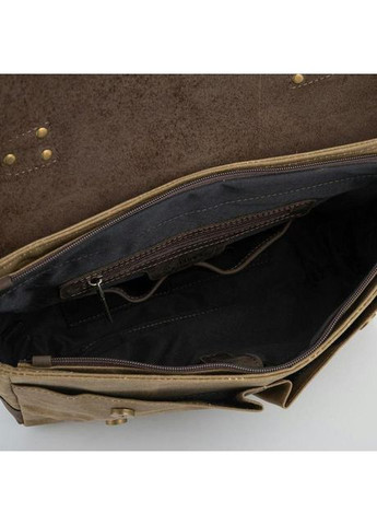 Сумка портфель через плечо для мужчин из текстиля и натуральной кожи для документов А4 для ноутбука Коричневый 40511 TARWA (361401023)