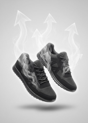 Черные летние кроссовки мужские из натуральной кожи и износостойкой сетки Zlett 6138