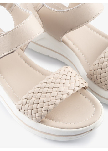 Бежевые женские босоножки 1100462 Podio на липучке