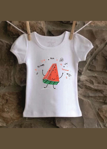 Белая демисезонная футболка youstyle watermelon 0024 Gildan