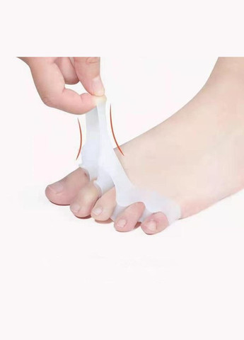 Силіконовий коректор роздільник пальців ніг Toe Relief 1 штука White No Brand (350202683)