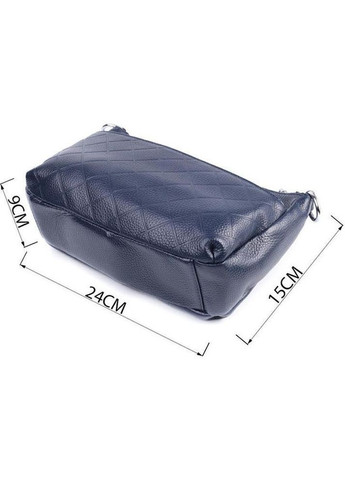 Сумка кросс-боди через плечо женская из натуральной кожи маленькая Синий 37659 Vintage (361970391)