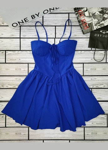 Синя повсякденний жіноча сукня-комбінезон Україна однотонна