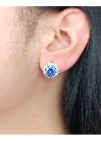 Серебряные серьги с танзанитом СТ450/ц-тз Shatlen Сережки (356180718)