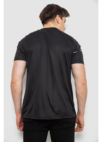 Чорна футболка чоловіча, колір чорний, 244r0504-5 Ager