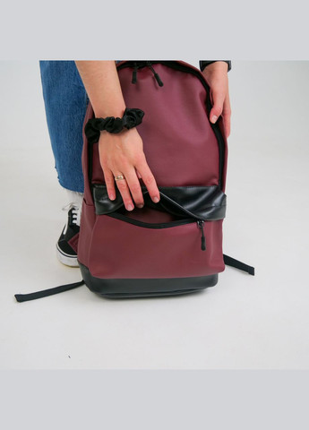 Универсальный рюкзак в удобном размере в экокожи, бордовый цвет ToBeYou city (293247117)