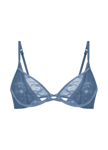 Тёмно-голубой бюстгальтер Hunkemoller с косточками полиамид