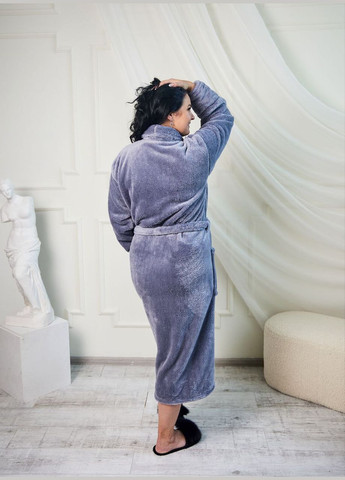 Халат махровий жіночий довгий, теплий, шалевий комір No Brand халат (302394407)