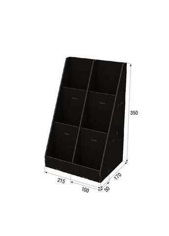 Органайзер під пакети 6 комірок чорний 215х170х350 Ekostar (367609279)