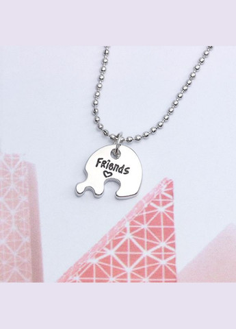 Кулон комплект из 3 подвесок с цепочками Best Friends Forever в форме сердца-пазла No Brand (323652807)