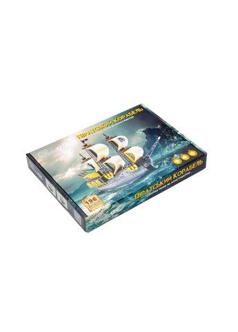 Дерев'яний 3D конструктор "Піратський корабель" Puz-00928, 196 деталей PuzzleOK (327321753)