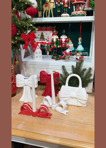 Подсвечник (свеча 23мм) керамический Бант 21*4*7см Deco (341484064)