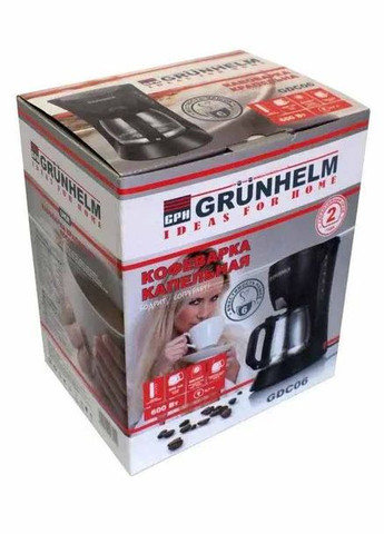 Крапельна кавоварка GDC06 600Вт 0.6л (78813) Grunhelm (305056506)