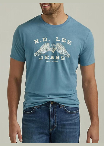 Светло-синяя футболка Lee 112342527 Medium Blue