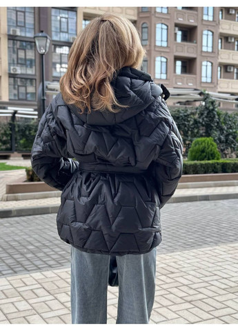 Чорна демісезонна куртка, колір чорний Fashion