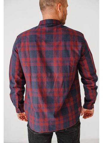 Коричневая повседневный, джинсовая, кэжуал рубашка в клетку No Brand