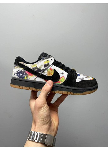 Черные демисезонные кроссовки мужские nike supreme x sb dunk low rammellzee найк суприм No Brand