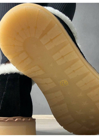 Осенние ботинки женские 69-2 замшевые лоферы на меху черные Hengji из натуральной замши