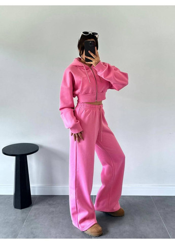 Теплый женский костюм из тринитки на флисе No Brand (363969446)