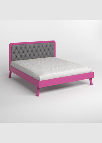 Полуторне дерев'яне ліжко Токіо (S2060R30B)/Аляска 93 (Сірий) 120х190 см (MBG-4744) Mebigrand (366087484)