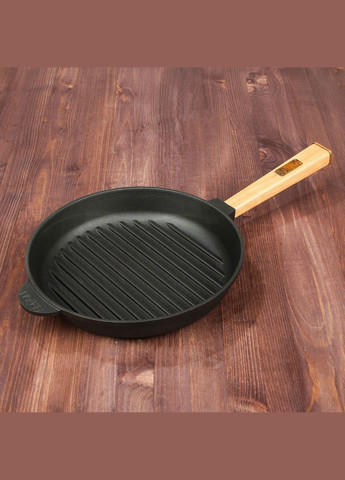 Чавунна сковорода гриль Optima 240 х 40 мм Brizoll (322732487)