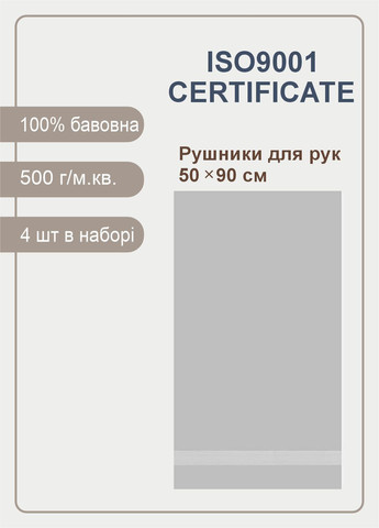 Набор Полотенец Махровых Банных (Хлопок) 4 шт в подарочном пакете: 50 x 90 см Синий Lovely Svi однотонный синий
