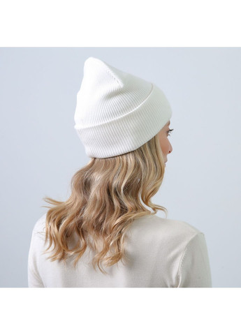 Шапка біні жіноча віскоза біла ГОУП 863-880 LuckyLOOK 863-897 (350197115)