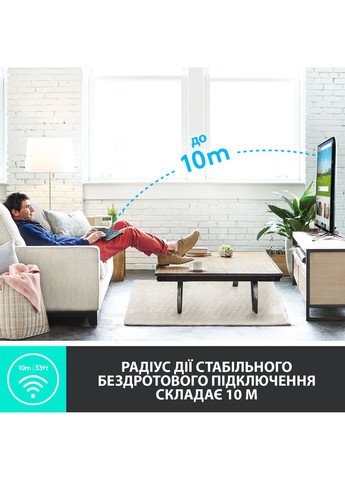 Клавиатура беспроводная K400 Plus Black (920-007145) Logitech (370617075)