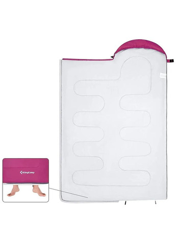 Спальний мішок (m505886) KingCamp Oasis 250 Rosered (372966409)