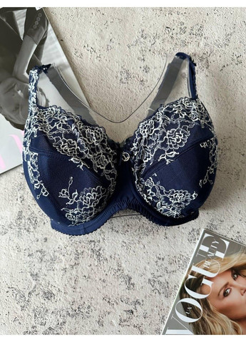 Синий бюстгальтер большого размера на чашку g синий Lanny Mode