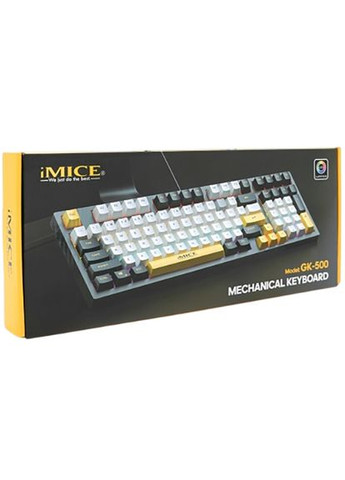 Клавіатура USB Wired White-Black (GK500) iMice (323089667)
