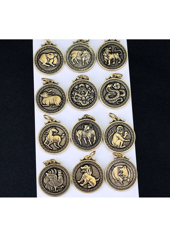 Латунный брелок со знаком зодиака по китайскому календарю и символом удачи и богадства КРОЛИК (ЗАЯЦ) No Brand (306815523)