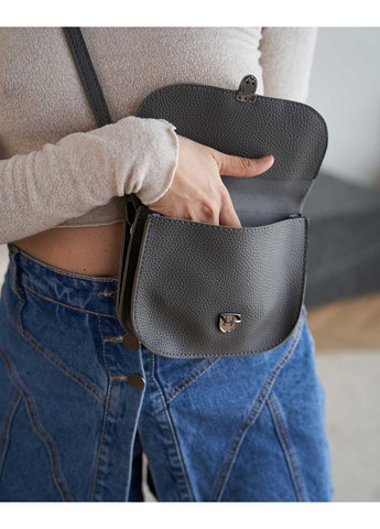 Сумка клатч женская Stacy из экокожи с двумя отделениями серая молодежная сумочка на пояс и плечо ProDobro (367265551)