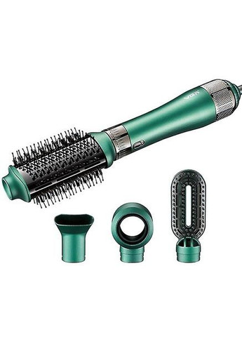 Мультистайлер 4в1 з насадками 1000 Вт фен-щітка з насадками зелений VGR (365062296)