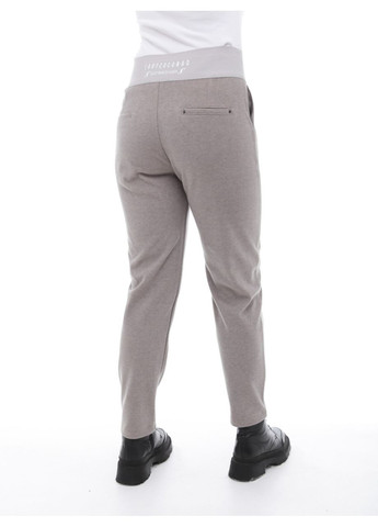 Штани жіночі бежеві теплі з гумкою великий розмір Estensivo MOM (305850839)