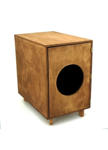 Домик для кошки из дерева Ютана мускат (ДДК-002207) No Brand (328453052)