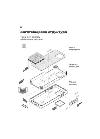 Чохол до мобільного телефона ICON Case Samsung A55 5G (A556) Black (ARM74323) ArmorStandart (301350637)