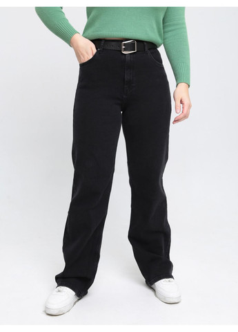 Джинси жіночі чорні утеплені на флісі широкі Палаццо John Richone - (369668871)
