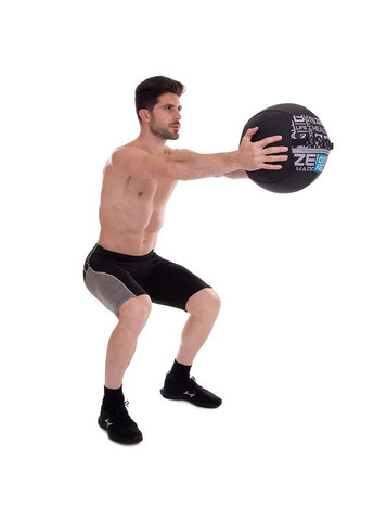 Мяч набивной медицинский для кроссфита WALL BALL Черный (вес 7 кг) FI-2637-7 Zelart (367617518)