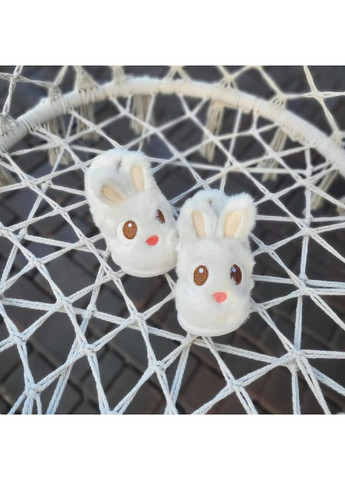 Дитячі кімнатні домашні зимові плюшеві закриті капці для дітей дівчаток 21 см (481728-Prob) Біла Зайка розмір 34-35 Unbranded (365657962)