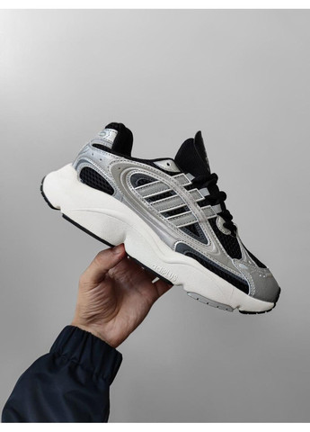 КРОССОВКИ ЖЕНСКИЕ ADIDAS OZMILLEN SILVER / BLACK АДИДАС ОЗМИЛЛЕН No Brand чёрные демисезоны (368867983)