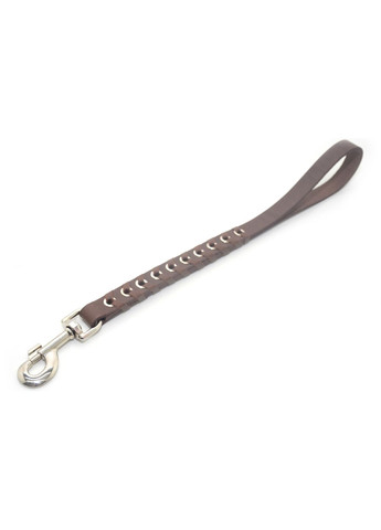 Поводокводилка ручка для собак кожаный П 40 см коричневый Zoo-hunt (269713357)