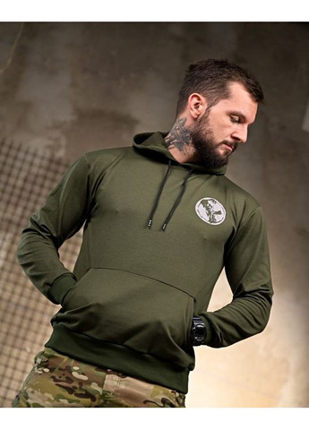 Тактичне чоловіче худі з принтом олива No Brand (360890481)