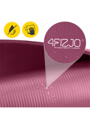 Коврик (мат) спортивный NBR 180 x 60 x 1.5 см для йоги и фитнеса Burgundy (P-5905973406710) 4FIZJO (349650190)