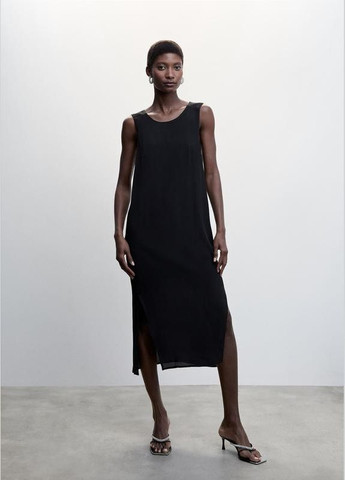 Чорна чорна сукня плаття міді літнє Mango