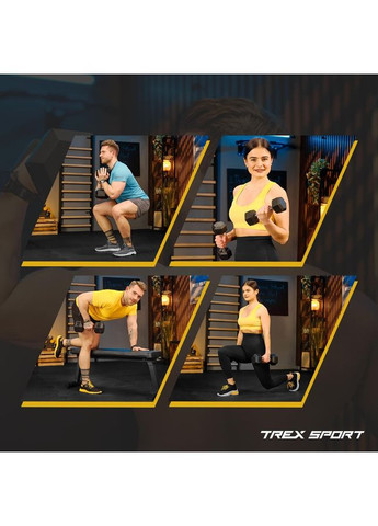 Гантеля шестигранная прорезиненная TX-125RD 12,5кг TREX Sport (365437348)