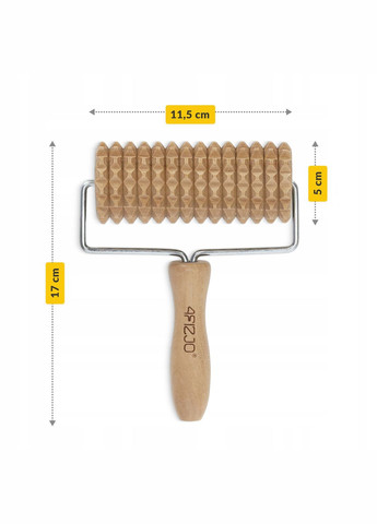 Масажний ролик для тіла ручний, дерев'яний (P-5905973400251) 4FIZJO (341736867)